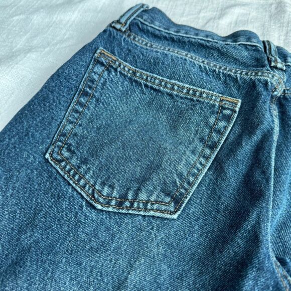 Old Navy Straight Taper Denim Jeans Distressed Ripped SZ 30 - Picture 9 of 13